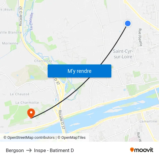 Bergson to Inspe - Batiment D map
