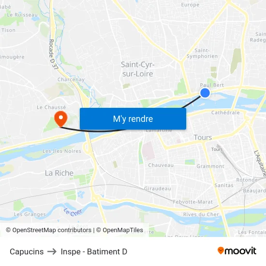 Capucins to Inspe - Batiment D map