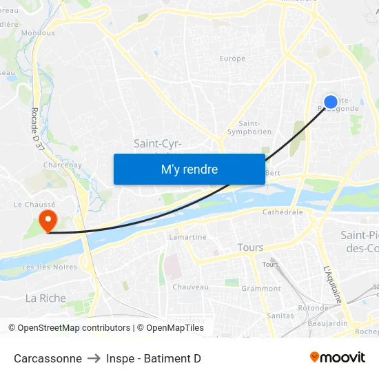 Carcassonne to Inspe - Batiment D map
