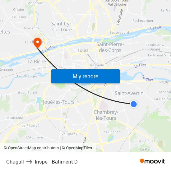 Chagall to Inspe - Batiment D map