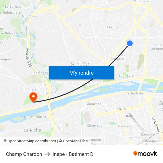 Champ Chardon to Inspe - Batiment D map