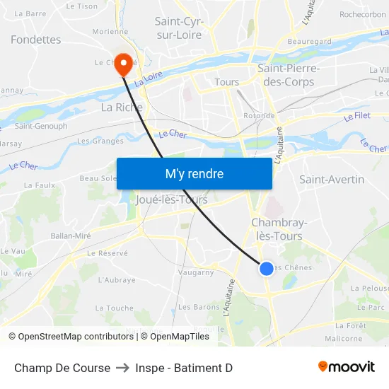 Champ De Course to Inspe - Batiment D map