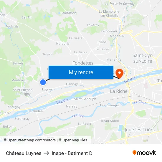 Château Luynes to Inspe - Batiment D map