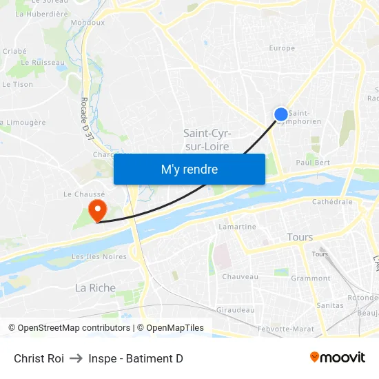 Christ Roi to Inspe - Batiment D map