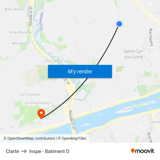 Clarté to Inspe - Batiment D map