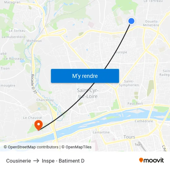 Cousinerie to Inspe - Batiment D map