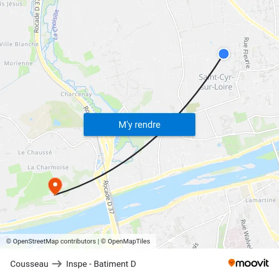 Cousseau to Inspe - Batiment D map