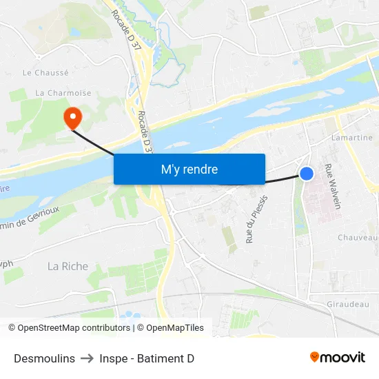 Desmoulins to Inspe - Batiment D map