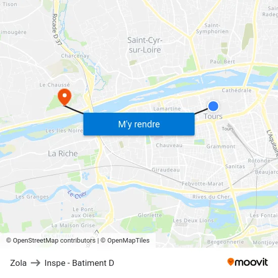 Zola to Inspe - Batiment D map