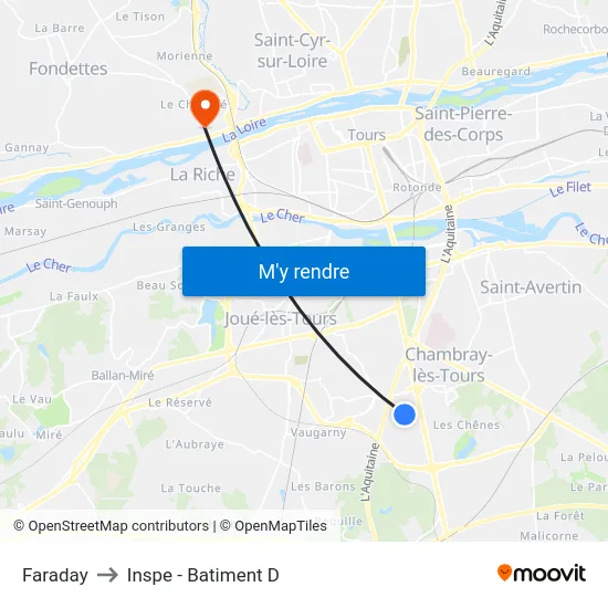 Faraday to Inspe - Batiment D map