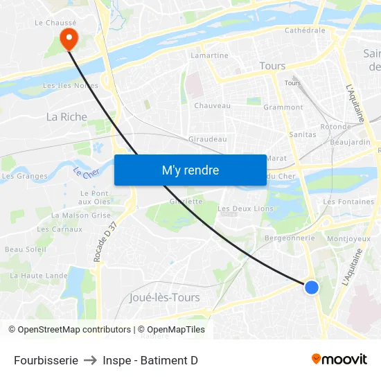 Fourbisserie to Inspe - Batiment D map