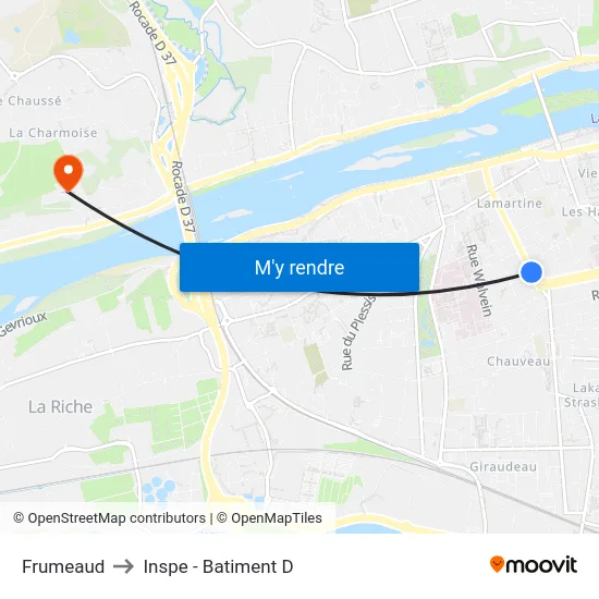 Frumeaud to Inspe - Batiment D map