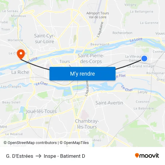 G. D'Estrées to Inspe - Batiment D map