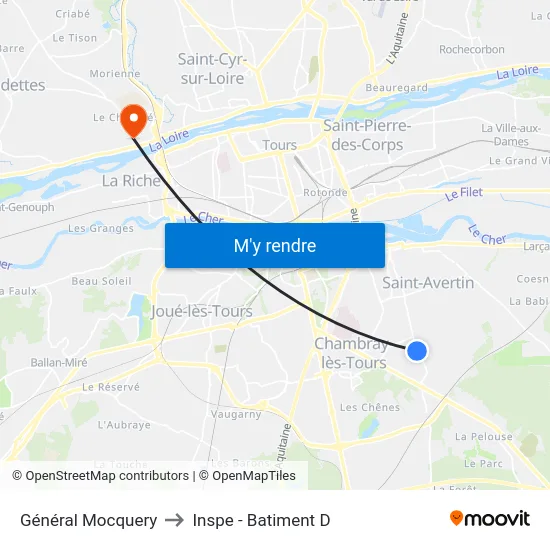 Général Mocquery to Inspe - Batiment D map