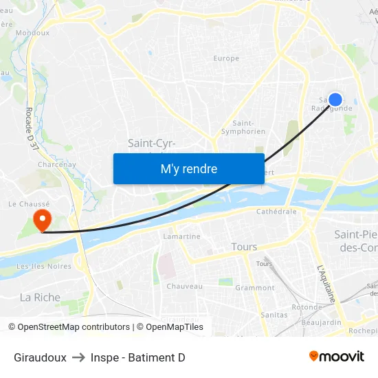 Giraudoux to Inspe - Batiment D map