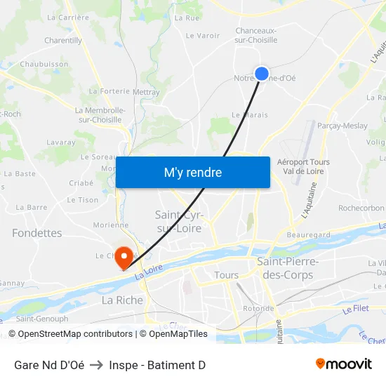 Gare Nd D'Oé to Inspe - Batiment D map