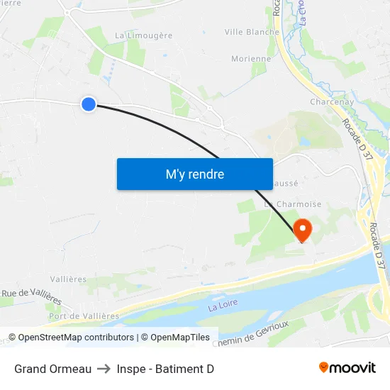 Grand Ormeau to Inspe - Batiment D map