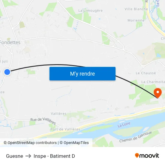 Guesne to Inspe - Batiment D map