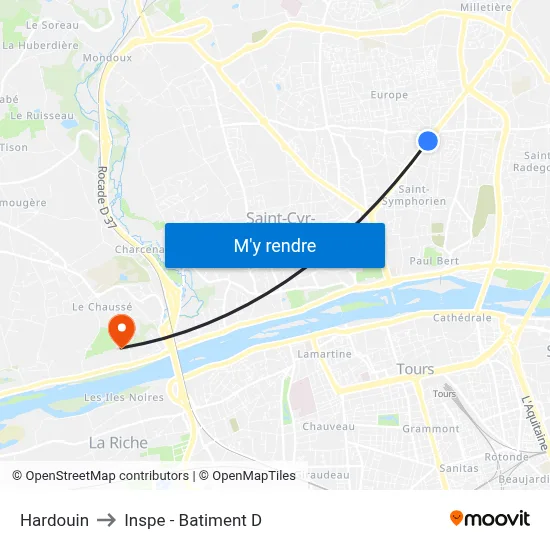 Hardouin to Inspe - Batiment D map