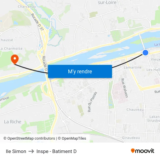 Ile Simon to Inspe - Batiment D map