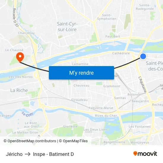 Jéricho to Inspe - Batiment D map