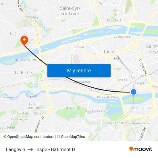 Langevin to Inspe - Batiment D map