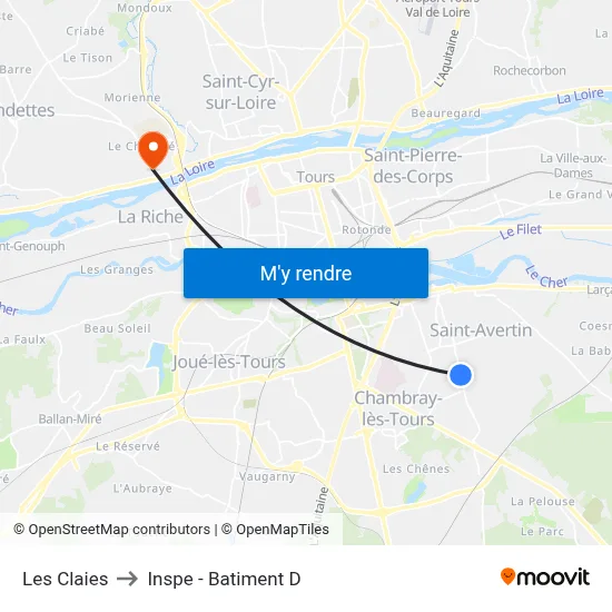 Les Claies to Inspe - Batiment D map