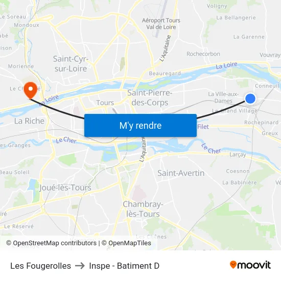 Les Fougerolles to Inspe - Batiment D map