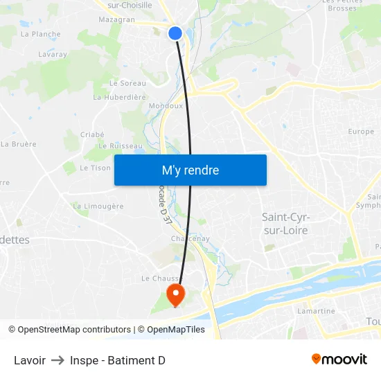 Lavoir to Inspe - Batiment D map