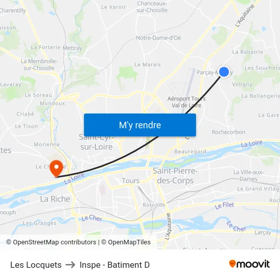 Les Locquets to Inspe - Batiment D map