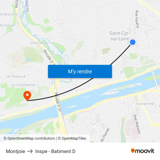 Montjoie to Inspe - Batiment D map