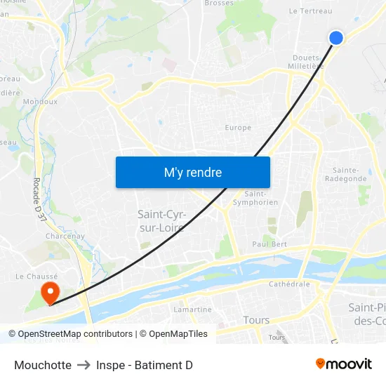 Mouchotte to Inspe - Batiment D map