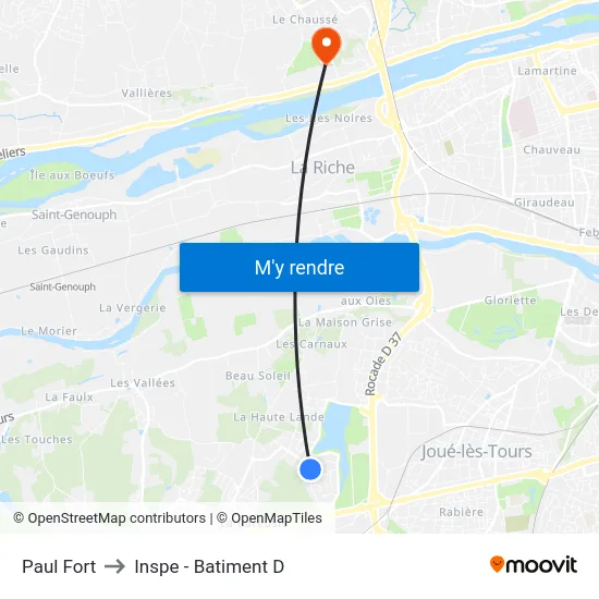 Paul Fort to Inspe - Batiment D map