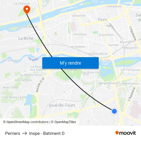 Perriers to Inspe - Batiment D map
