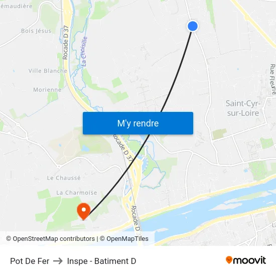 Pot De Fer to Inspe - Batiment D map