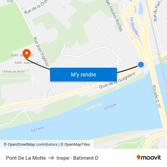 Pont De La Motte to Inspe - Batiment D map