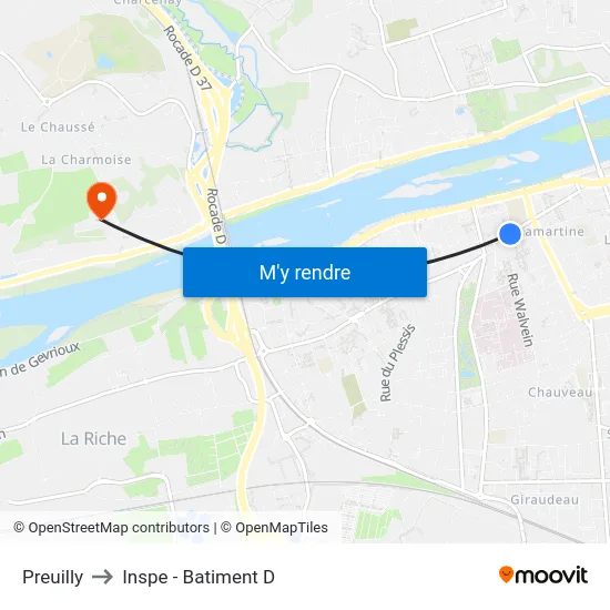 Preuilly to Inspe - Batiment D map