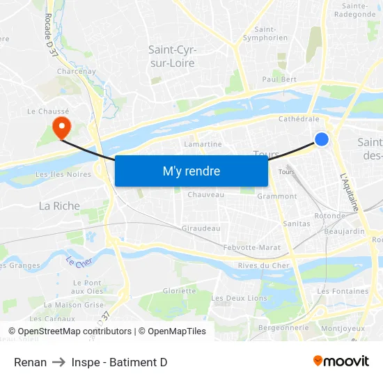 Renan to Inspe - Batiment D map