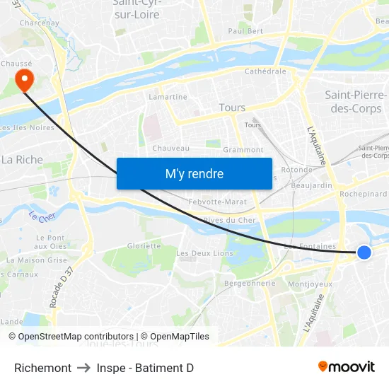 Richemont to Inspe - Batiment D map