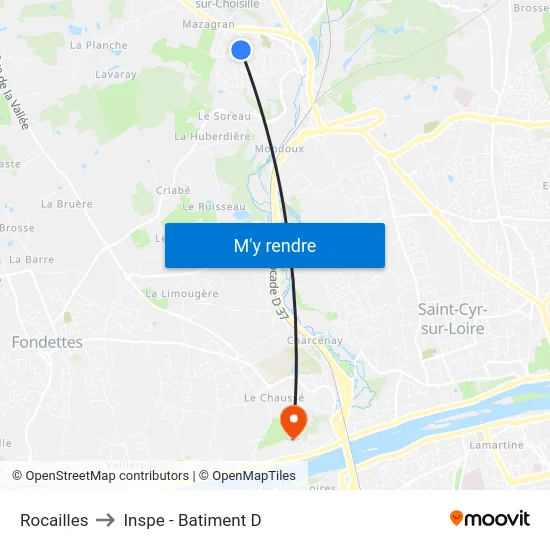 Rocailles to Inspe - Batiment D map