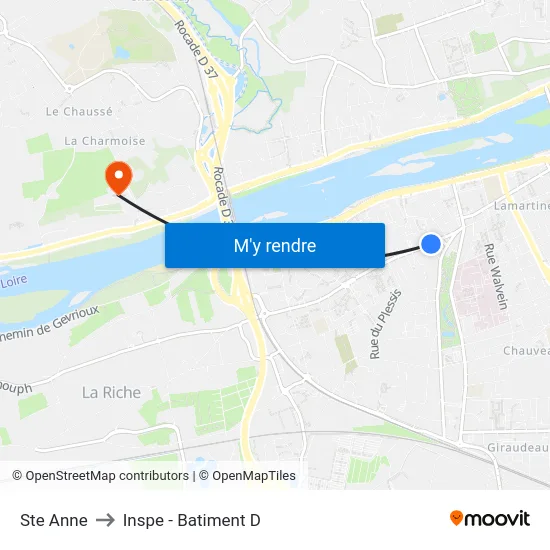Ste Anne to Inspe - Batiment D map