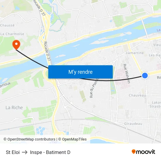 St Eloi to Inspe - Batiment D map