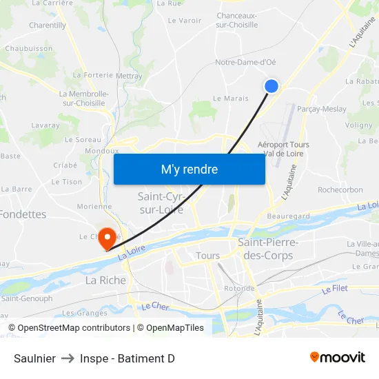 Saulnier to Inspe - Batiment D map