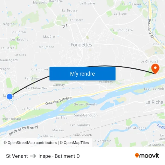 St Venant to Inspe - Batiment D map