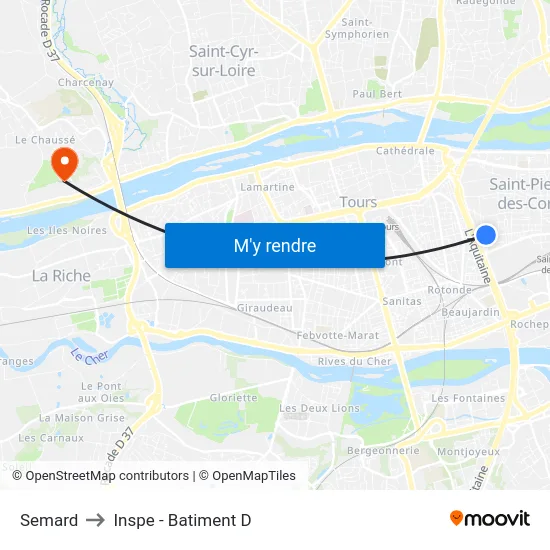 Semard to Inspe - Batiment D map