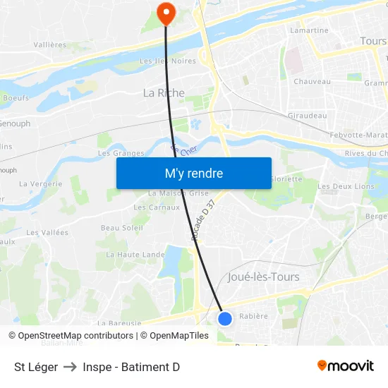 St Léger to Inspe - Batiment D map