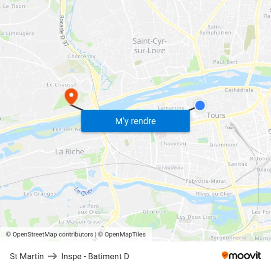 St Martin to Inspe - Batiment D map
