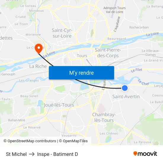 St Michel to Inspe - Batiment D map