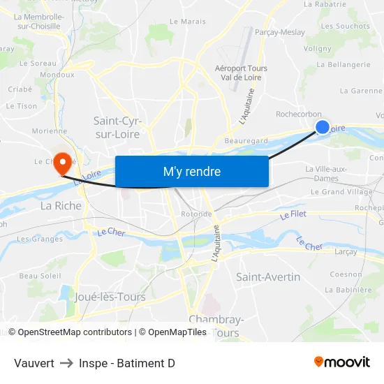 Vauvert to Inspe - Batiment D map