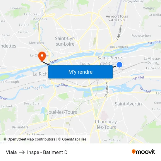Viala to Inspe - Batiment D map